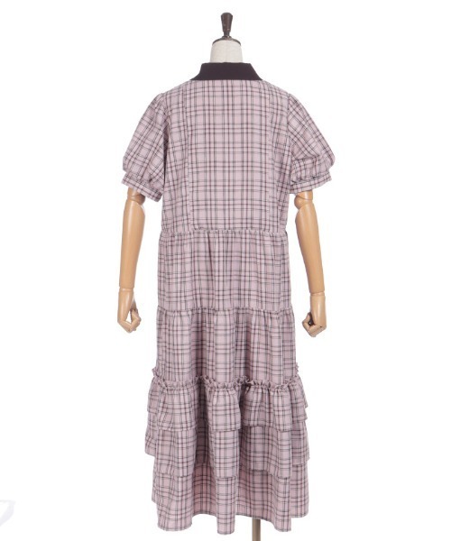 axes femme（アクシーズファム）の「丸襟チェックワンピース（ワンピース・レディース・ミント/ピンク/グレー・FREE）」の13枚目の写真