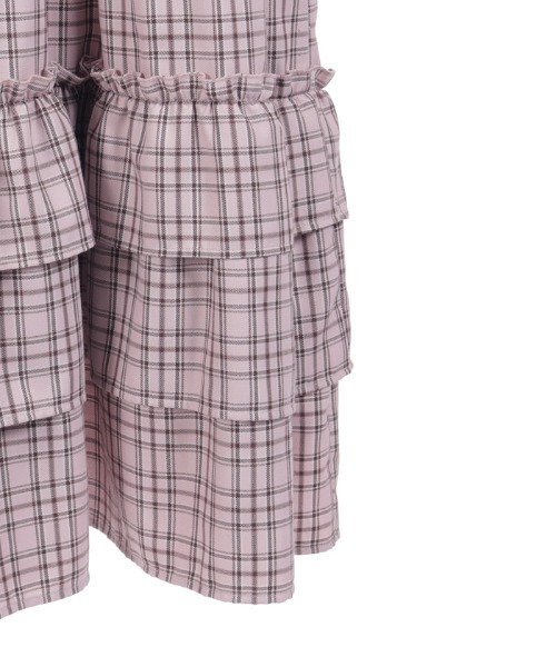 axes femme（アクシーズファム）の「丸襟チェックワンピース（ワンピース・レディース・ミント/ピンク/グレー・FREE）」の15枚目の写真