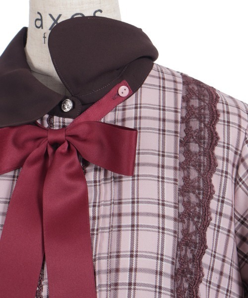 axes femme（アクシーズファム）の「丸襟チェックワンピース（ワンピース・レディース・ミント/ピンク/グレー・FREE）」の17枚目の写真