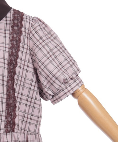 axes femme（アクシーズファム）の「丸襟チェックワンピース（ワンピース・レディース・ミント/ピンク/グレー・FREE）」の19枚目の写真