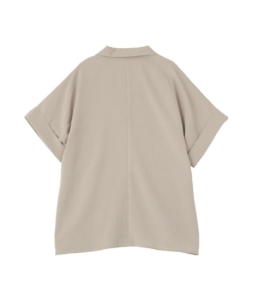 AMERICAN HOLIC（アメリカンホリック）の「【接触冷感・イージーケア】リネンライク半袖ジャケット（テーラードジャケット・レディース・ブラック/ブラウン/グレイッシュベージュ・L/M）」の9枚目の写真