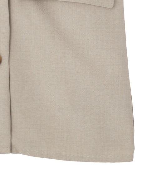 AMERICAN HOLIC（アメリカンホリック）の「【接触冷感・イージーケア】リネンライク半袖ジャケット（テーラードジャケット・レディース・ブラック/ブラウン/グレイッシュベージュ・L/M）」の12枚目の写真