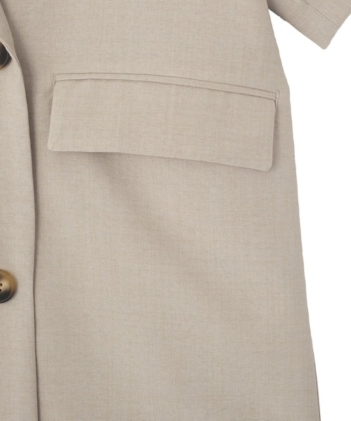 AMERICAN HOLIC（アメリカンホリック）の「【接触冷感・イージーケア】リネンライク半袖ジャケット（テーラードジャケット・レディース・ブラック/ブラウン/グレイッシュベージュ・L/M）」の13枚目の写真