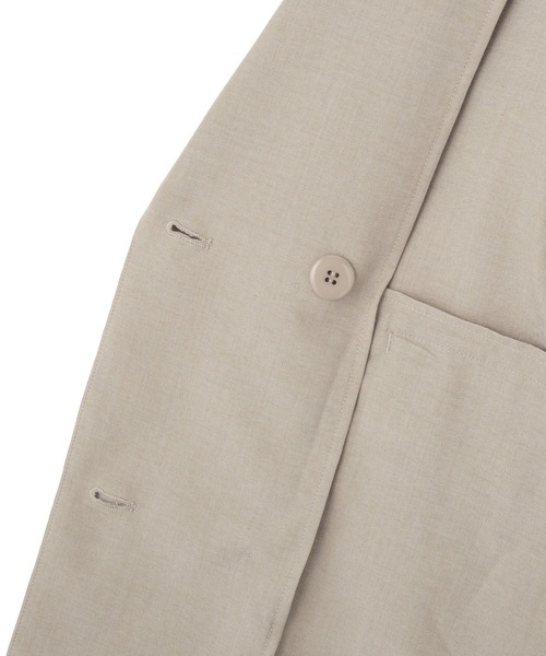 AMERICAN HOLIC（アメリカンホリック）の「【接触冷感・イージーケア】リネンライク半袖ジャケット（テーラードジャケット・レディース・ブラック/ブラウン/グレイッシュベージュ・L/M）」の14枚目の写真
