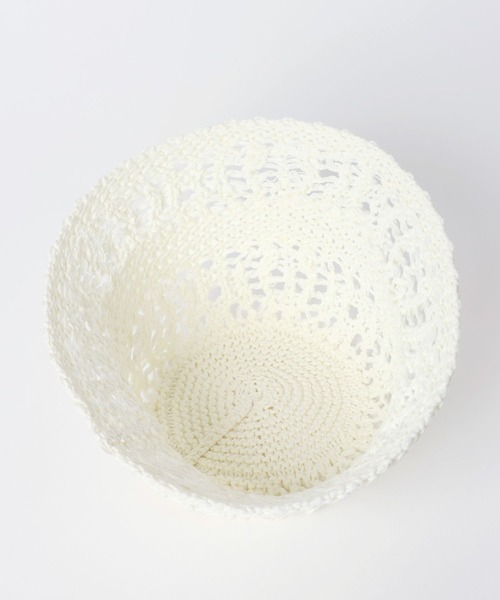 GLOBAL WORK（グローバルワーク）の「透かし編みサーモハット/658838（ハット・キッズ・ブラック/ホワイト・MEDIUM/LARGE）」の8枚目の写真