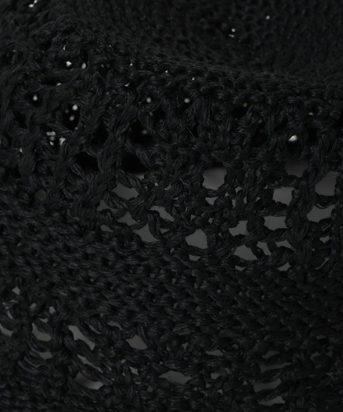 GLOBAL WORK（グローバルワーク）の「透かし編みサーモハット/658838（ハット・キッズ・ブラック/ホワイト・MEDIUM/LARGE）」の11枚目の写真