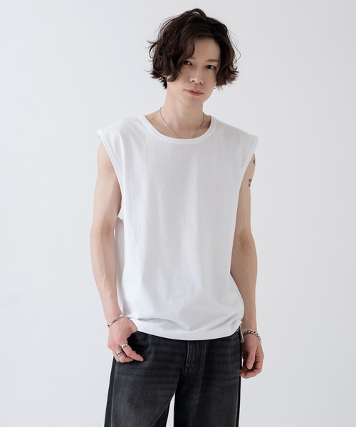 improves(インプローブス)の「無地 ノースリーブ Tシャツ(タンクトップ・メンズ・ホワイト/ブラック/その他・LARGE/X-LARGE/MEDIUM)」の4枚目の写真