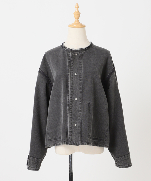 JOURNAL STANDARD（ジャーナルスタンダード）の「《追加2》ワーカーズジャケット（デニムジャケット・レディース・ブラック/ブルー系その他・FREE）」の7枚目の写真