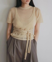 anuke | anuke　Wrapcami Layered Knit ラップキャミレイヤードニット/62620503(ニット/セーター)