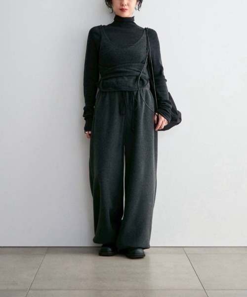 anuke（アンヌーク）の「anuke　Wrapcami Layered Knit ラップキャミレイヤードニット/62620503（ニット/セーター・レディース・クリーム/チャコールグレー・ONE SIZE）」の17枚目の写真
