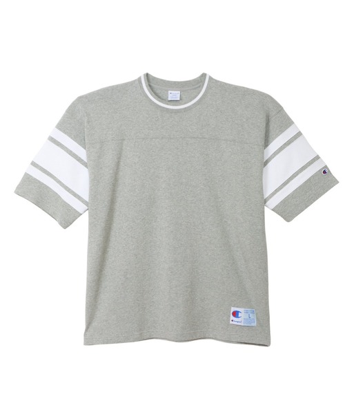 Champion（チャンピオン）の「【Champion/チャンピオン 】フットボールTシャツ（Tシャツ/カットソー・メンズ・オレンジ/杢グレー/ホワイト/ブラック・M/L/XL）」の3枚目の写真
