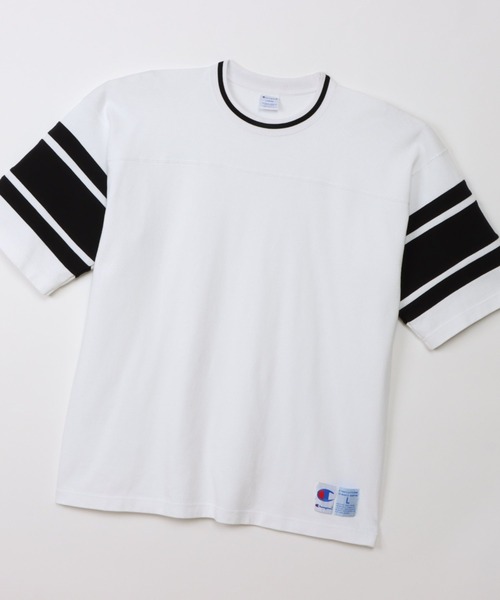Champion（チャンピオン）の「【Champion/チャンピオン 】フットボールTシャツ（Tシャツ/カットソー・メンズ・オレンジ/杢グレー/ホワイト/ブラック・M/L/XL）」の6枚目の写真