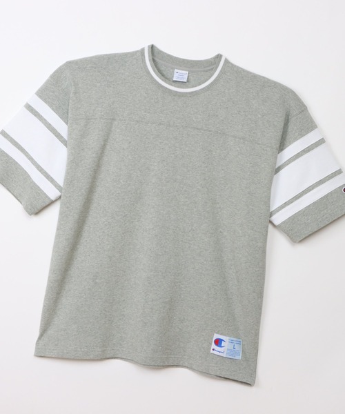 Champion（チャンピオン）の「【Champion/チャンピオン 】フットボールTシャツ（Tシャツ/カットソー・メンズ・オレンジ/杢グレー/ホワイト/ブラック・M/L/XL）」の12枚目の写真