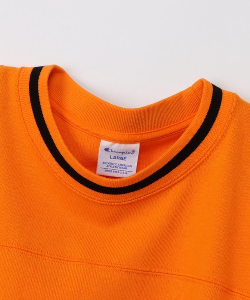 Champion（チャンピオン）の「【Champion/チャンピオン 】フットボールTシャツ（Tシャツ/カットソー・メンズ・オレンジ/杢グレー/ホワイト/ブラック・M/L/XL）」の16枚目の写真