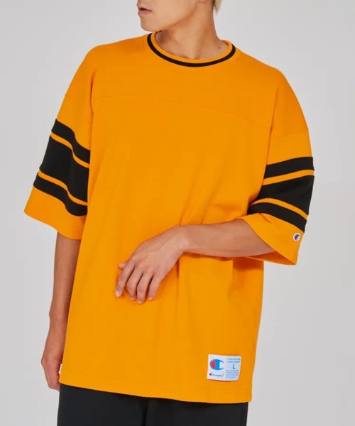 Champion（チャンピオン）の「【Champion/チャンピオン 】フットボールTシャツ（Tシャツ/カットソー・メンズ・オレンジ/杢グレー/ホワイト/ブラック・M/L/XL）」の20枚目の写真