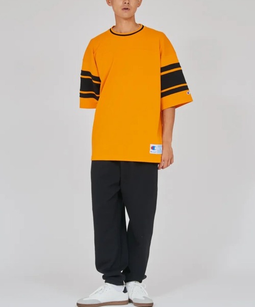 Champion（チャンピオン）の「【Champion/チャンピオン 】フットボールTシャツ（Tシャツ/カットソー・メンズ・オレンジ/杢グレー/ホワイト/ブラック・M/L/XL）」の17枚目の写真