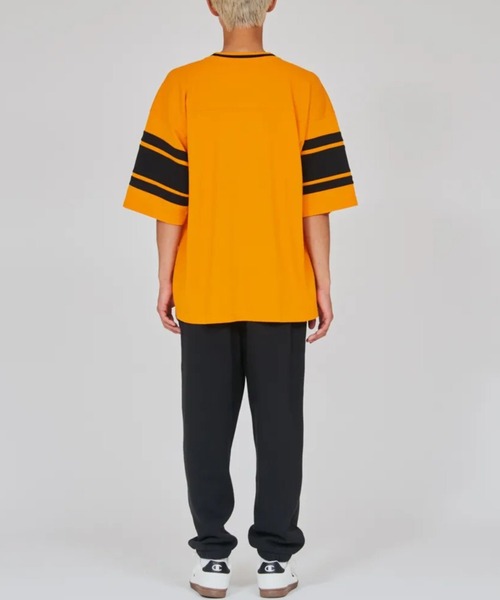 Champion（チャンピオン）の「【Champion/チャンピオン 】フットボールTシャツ（Tシャツ/カットソー・メンズ・オレンジ/杢グレー/ホワイト/ブラック・M/L/XL）」の19枚目の写真
