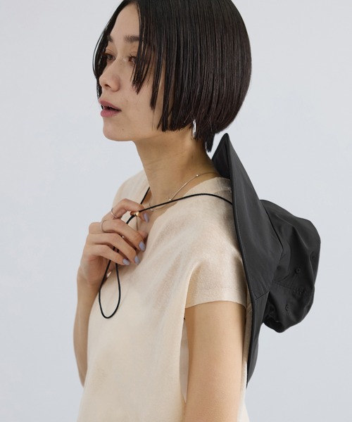 SALON adam et rope'(サロン アダム エ ロペ)の「2WAYレイヤーハット / 撥水・UVケア・取り外し可(ハット・レディース・ブラック/ベージュ系その他2・FREE)」の12枚目の写真