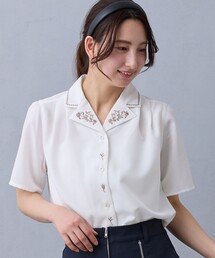 NICOLE CLUB | 開襟刺繍ブラウス(シャツ/ブラウス)