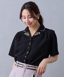NICOLE CLUB | 開襟刺繍ブラウス(シャツ/ブラウス)