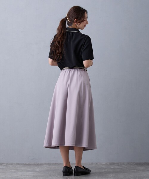 NICOLE CLUB(ニコル クラブ)の「開襟刺繍ブラウス(シャツ/ブラウス・レディース・ブラック/サックスブルー/オフホワイト/イエロー・M)」の11枚目の写真