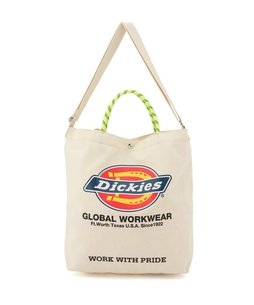 Dickies(ディッキーズ)の「DICKIES LOGO PRINT ROPE 2WAY SHOULDER BAG(ショルダーバッグ・メンズ・ブラック/アイボリー/ホワイト/ブラック系2・FREE)」の1枚目の写真
