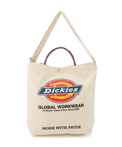 Dickies(ディッキーズ)の「DICKIES LOGO PRINT ROPE 2WAY SHOULDER BAG(ショルダーバッグ・メンズ・ブラック/アイボリー/ホワイト/ブラック系2・FREE)」の2枚目の写真