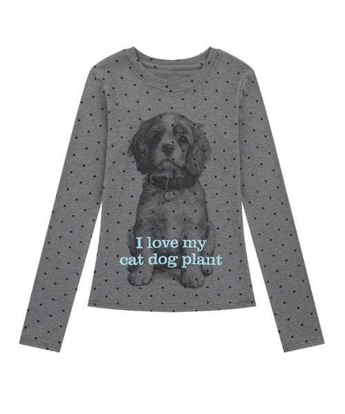 Ressaca（レサーカ）の「DOGプリントドット柄ロンT（Tシャツ/カットソー・レディース・ホワイト/グレー・M）」の10枚目の写真