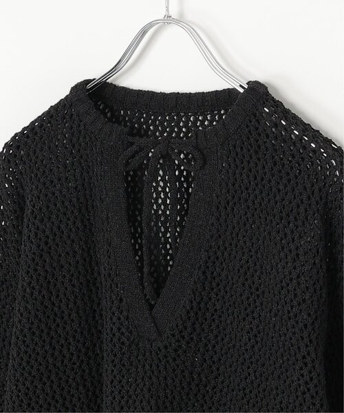 notch.（ノッチ）の「MIXメッシュキーネックプルオーバー（ニット/セーター・レディース・ブラック/アイボリー/グレー・M）」の20枚目の写真