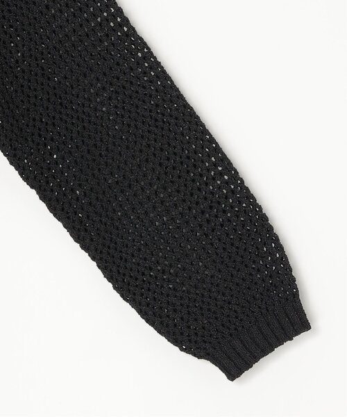 notch.（ノッチ）の「MIXメッシュキーネックプルオーバー（ニット/セーター・レディース・ブラック/アイボリー/グレー・M）」の19枚目の写真