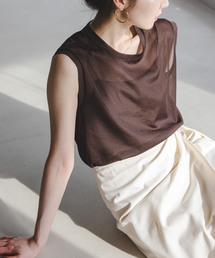 Noble 【OUD】コットンノースリーブTシャツ Noble（ノーブル）の「【OUD】コットンノースリーブTシャツ◇（Tシャツ