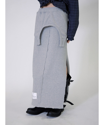 WHOLE PAPER（ホールペーパー）の「レイヤードスウェットマキシスカート（グレー）（スカート）」