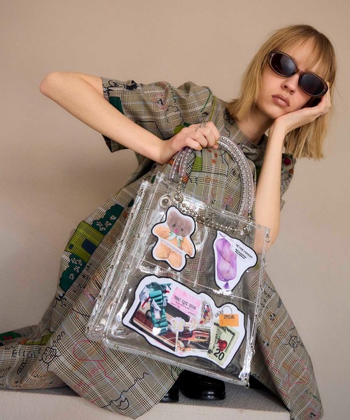 Cepica(セピカ)の「【HEY! Mrs ROSE】POCKETS BAG(ショルダーバッグ・レディース・クリア/ピンク・FREE)」の7枚目の写真