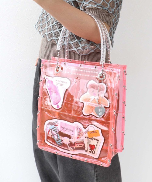 Cepica(セピカ)の「【HEY! Mrs ROSE】POCKETS BAG(ショルダーバッグ・レディース・クリア/ピンク・FREE)」の4枚目の写真