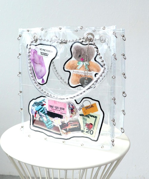 Cepica(セピカ)の「【HEY! Mrs ROSE】POCKETS BAG(ショルダーバッグ・レディース・クリア/ピンク・FREE)」の9枚目の写真