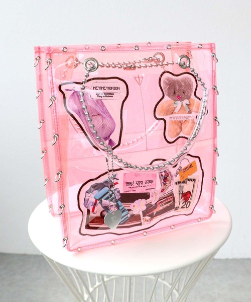 Cepica(セピカ)の「【HEY! Mrs ROSE】POCKETS BAG(ショルダーバッグ・レディース・クリア/ピンク・FREE)」の10枚目の写真