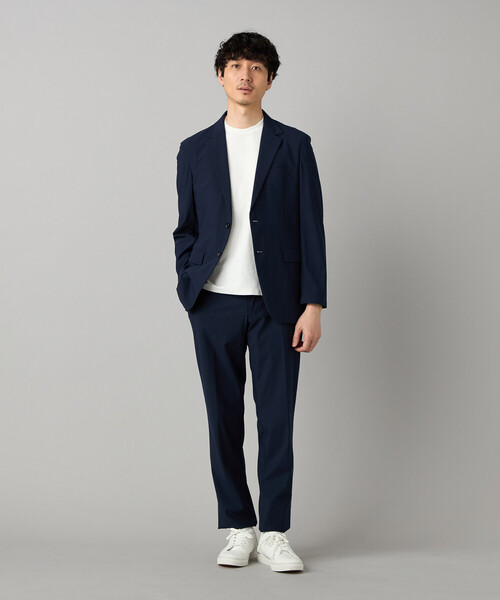 COMME CA MEN（コムサメン）の「【セットアップ対応】福井産 ナイロントリコットジャージー テーパードパンツ（スラックス・メンズ・グレー・M/L/S）」の5枚目の写真