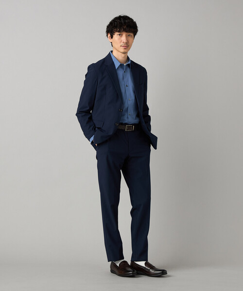 COMME CA MEN（コムサメン）の「【セットアップ対応】福井産 ナイロントリコットジャージー テーパードパンツ（スラックス・メンズ・グレー・M/L/S）」の6枚目の写真