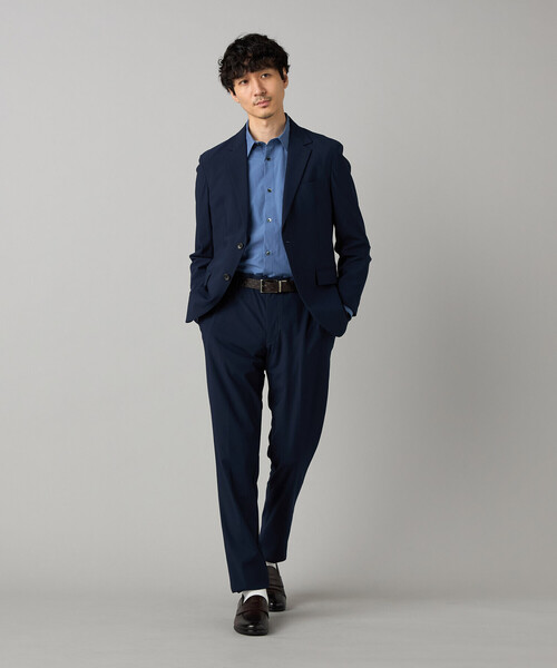 COMME CA MEN（コムサメン）の「【セットアップ対応】福井産 ナイロントリコットジャージー テーパードパンツ（スラックス・メンズ・グレー・M/L/S）」の7枚目の写真