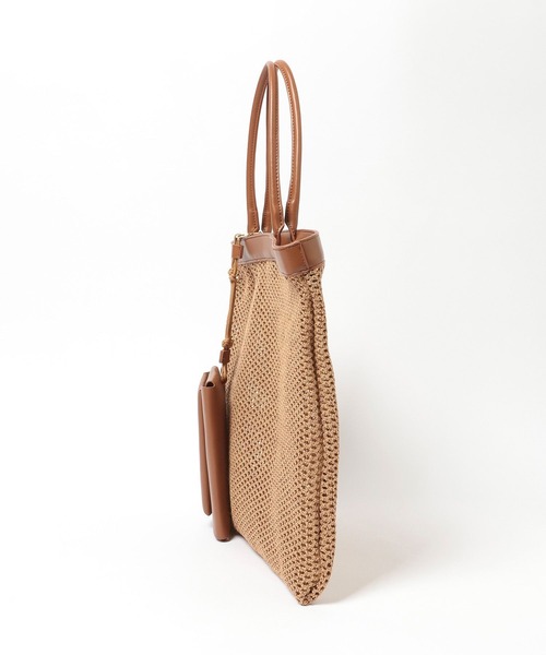 Andemiu（アンデミュウ）の「メッシュスクエアトート634250（トートバッグ・レディース・ブラウン/ホワイト・FREE）」の13枚目の写真