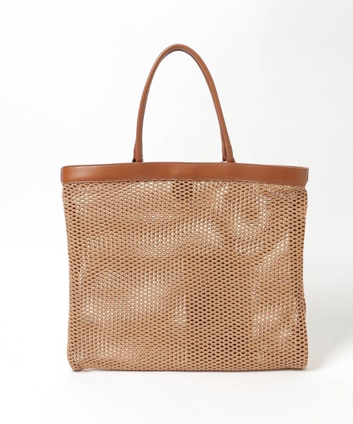 Andemiu（アンデミュウ）の「メッシュスクエアトート634250（トートバッグ・レディース・ブラウン/ホワイト・FREE）」の14枚目の写真