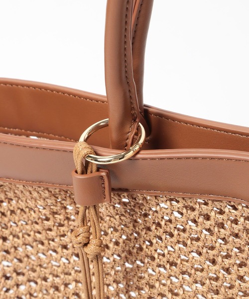 Andemiu（アンデミュウ）の「メッシュスクエアトート634250（トートバッグ・レディース・ブラウン/ホワイト・FREE）」の16枚目の写真