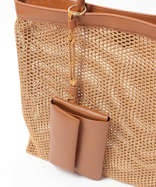 Andemiu（アンデミュウ）の「メッシュスクエアトート634250（トートバッグ・レディース・ブラウン/ホワイト・FREE）」の17枚目の写真