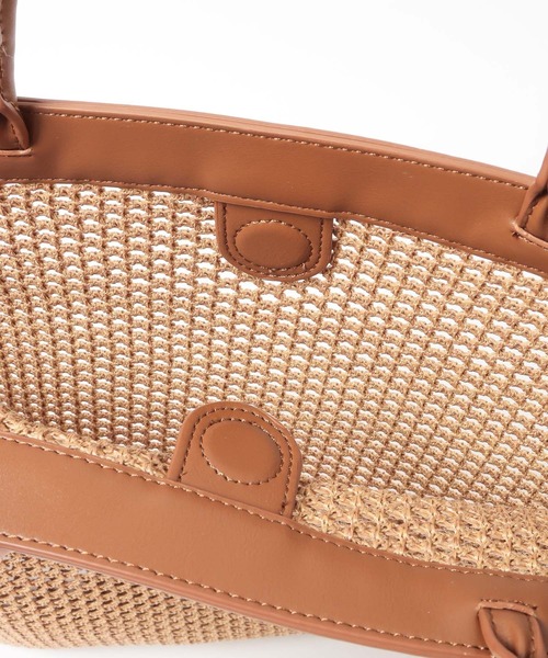 Andemiu（アンデミュウ）の「メッシュスクエアトート634250（トートバッグ・レディース・ブラウン/ホワイト・FREE）」の20枚目の写真