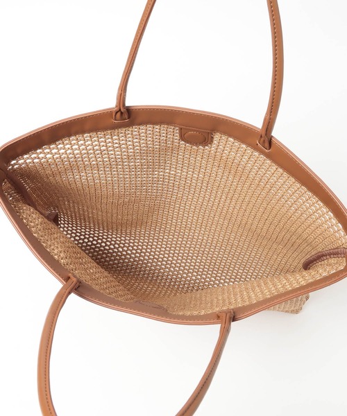 Andemiu（アンデミュウ）の「メッシュスクエアトート634250（トートバッグ・レディース・ブラウン/ホワイト・FREE）」の21枚目の写真