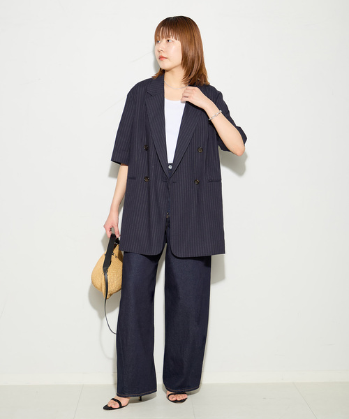 journal standard L'essage(ジャーナルスタンダードレサージュ)の「8ozデニムバルーンパンツ(デニムパンツ・レディース・ネイビー/ブルー・36/38)」の3枚目の写真