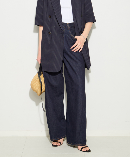 journal standard L'essage(ジャーナルスタンダードレサージュ)の「8ozデニムバルーンパンツ(デニムパンツ・レディース・ネイビー/ブルー・36/38)」の5枚目の写真