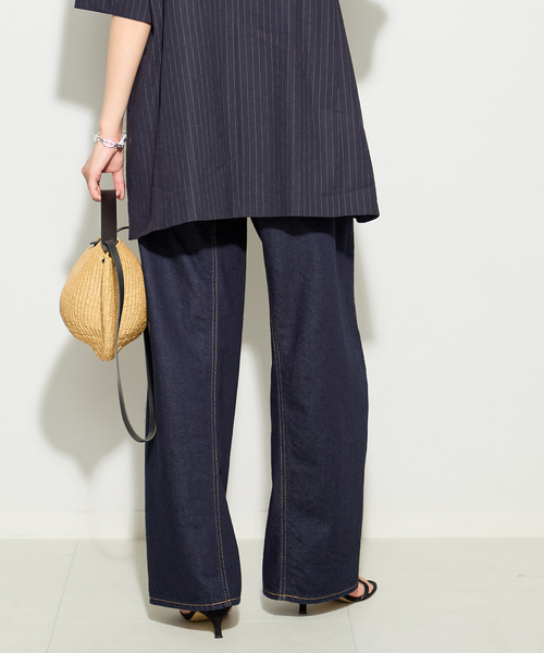 journal standard L'essage(ジャーナルスタンダードレサージュ)の「8ozデニムバルーンパンツ(デニムパンツ・レディース・ネイビー/ブルー・36/38)」の7枚目の写真