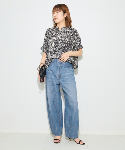 journal standard L'essage(ジャーナルスタンダードレサージュ)の「8ozデニムバルーンパンツ(デニムパンツ・レディース・ネイビー/ブルー・36/38)」の8枚目の写真