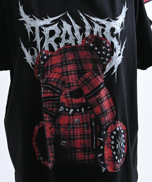 TRAVAS TOKYO（トラバス トウキョウ）の「『TRAVAS TOKYO/トラバス トーキョー』チェックレイヤードくまプリントTシャツ（Tシャツ/カットソー・レディース・ホワイト/ブラック・FREE）」の13枚目の写真